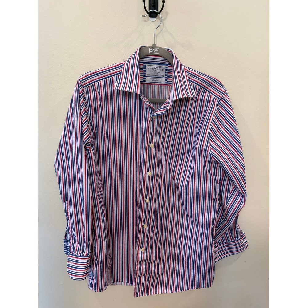 Charles Tyrwhitt Striped Dress Shirt | 16/33 Slim Fit 🇬🇧